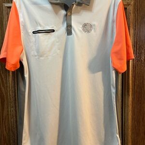 Nike Gray and Orange Polo Shirt